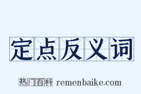 定点反义词是什么意思的图片